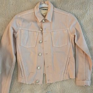 L’Agence light pink jean jacket